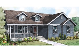 Country Exterior - Front Elevation Plan #124-931