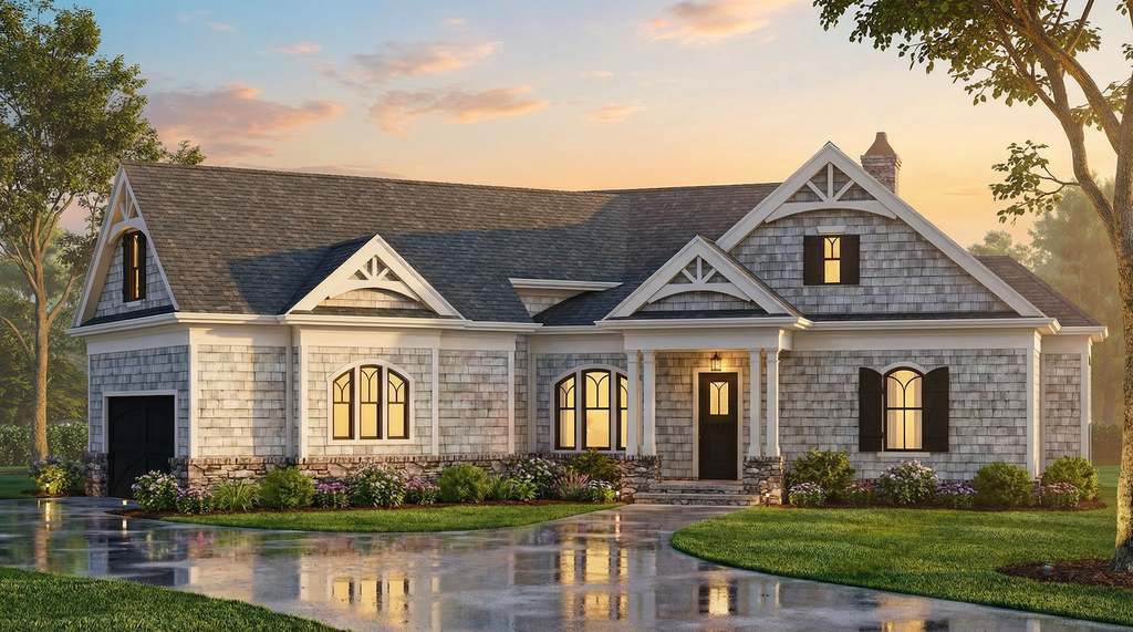 Exterior - Front Elevation 2 for Craftsman House Plan #119-482 - 3 bed, 2.5 bath