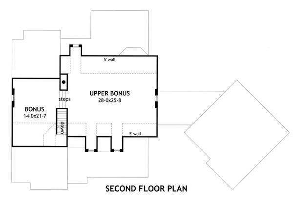 Craftsman Floor Plan - Upper Floor Plan #120-168