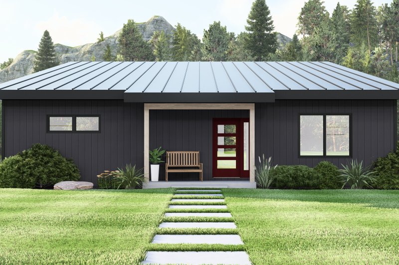 House Blueprint - Modern Exterior - Front Elevation Plan #1064-427