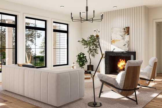 Interior - Family Room for Farmhouse House Plan #1089-32 - 4 bed, 3.5 bath