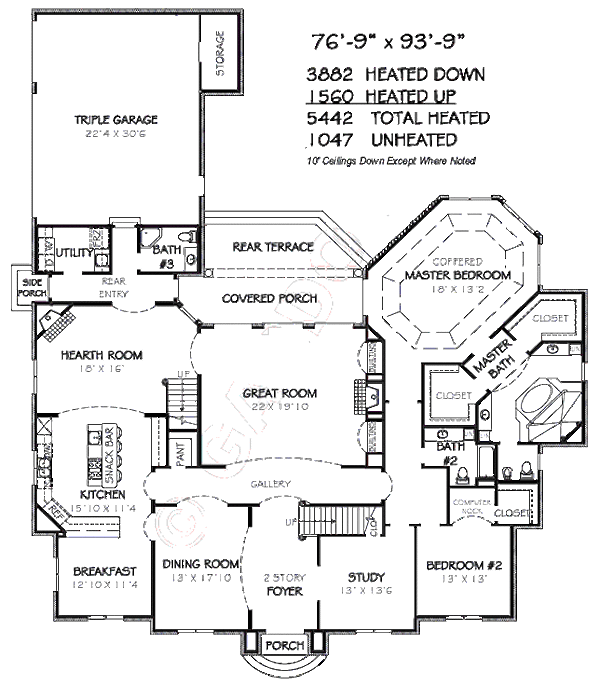 Traditional Floor Plan - Main Floor Plan #424-221