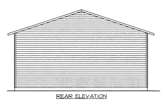 Exterior - Rear Elevation for Traditional House Plan #117-718, 0 bath