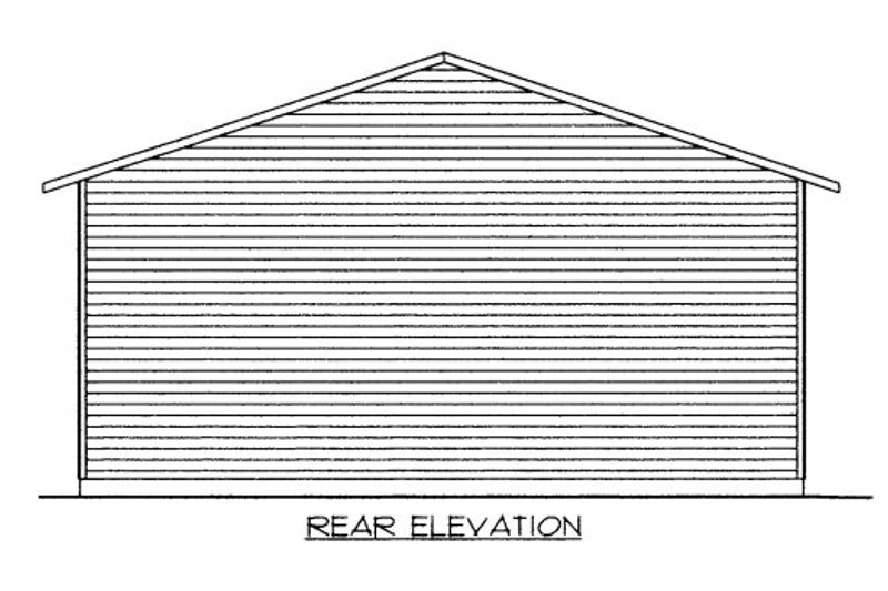 House Plan Design - Exterior - Rear Elevation for Traditional House Plan #117-718, 0 bath