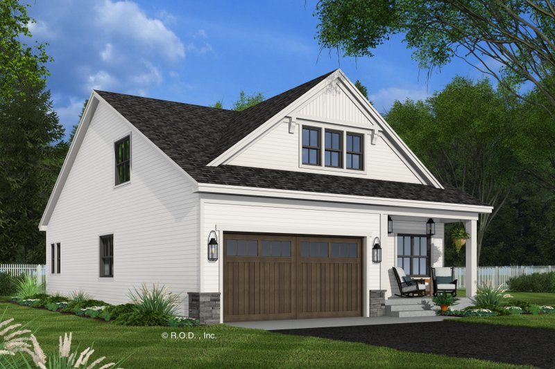 House Plan Design - Exterior - Front Elevation 4 for Farmhouse House Plan #51-1342 - 5 bed, 4 bath