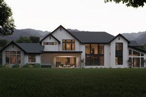 Exterior - Rear Elevation for Farmhouse House Plan #1066-306 - 4 bed, 5 bath