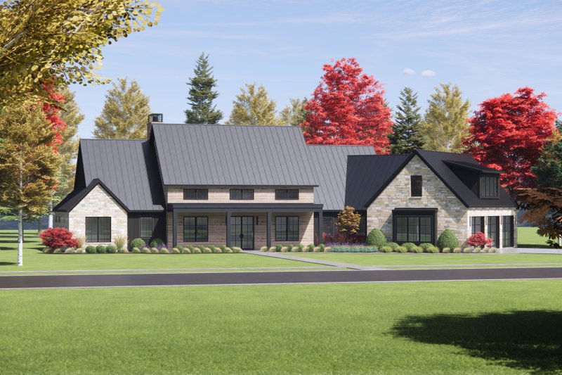 Dream House Plan - Farmhouse Exterior - Front Elevation Plan #1096-23
