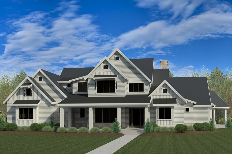 Architectural House Design - Craftsman Exterior - Front Elevation Plan #920-96
