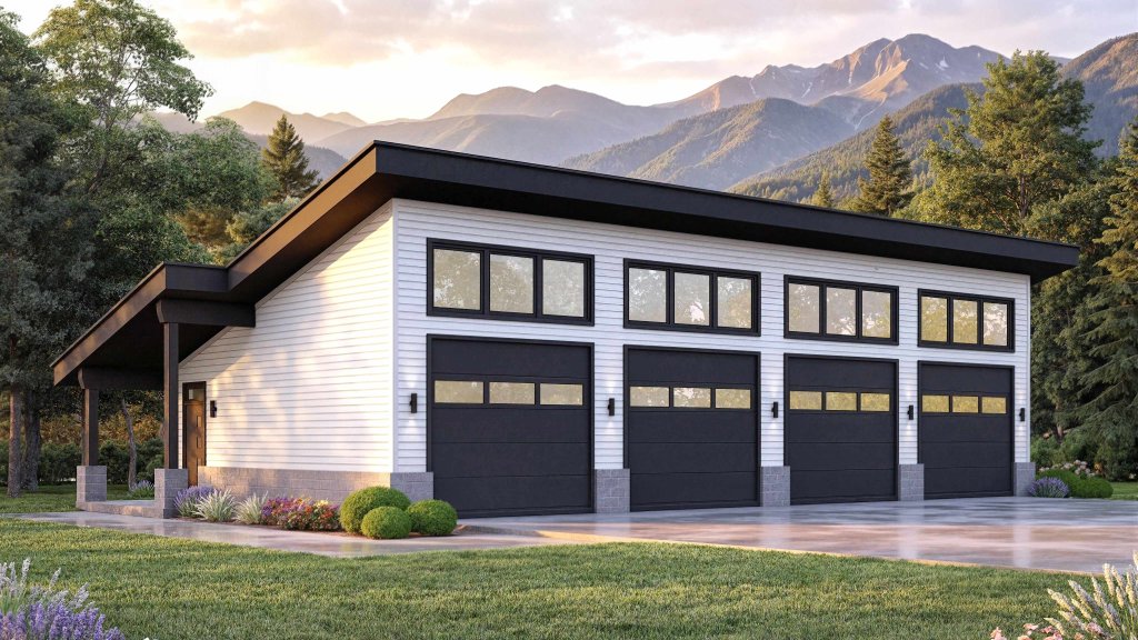 Exterior - Front Elevation 2 for Contemporary House Plan #932-1419, 0 bath
