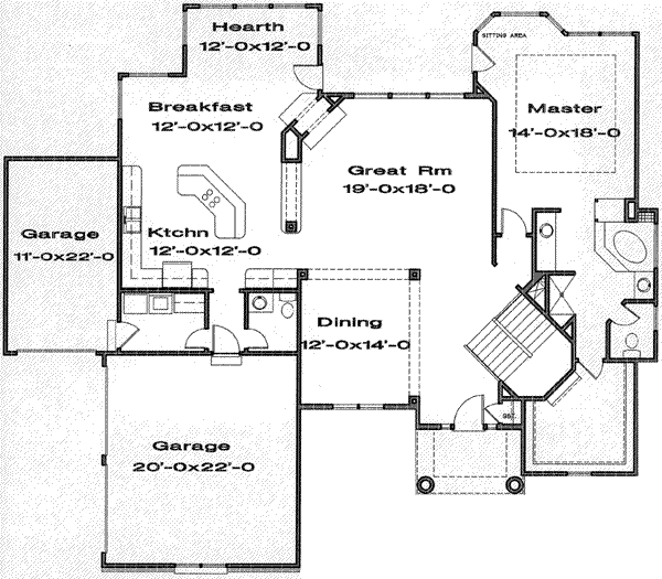 Traditional Floor Plan - Main Floor Plan #6-165