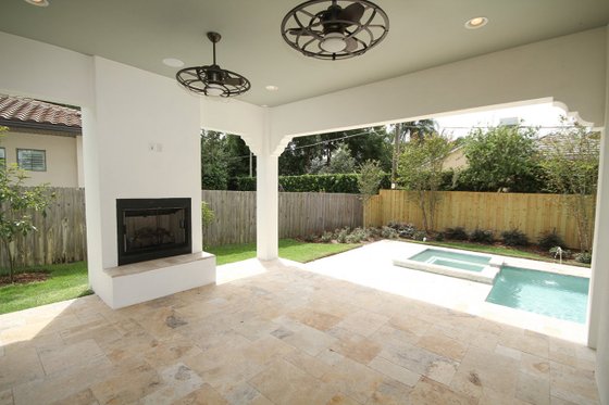 Exterior - Covered Porch for Mediterranean House Plan #1058-147 - 4 bed, 4 bath