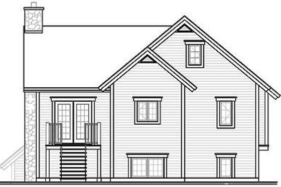 Exterior - Rear Elevation for Traditional House Plan #23-453 - 3 bed, 2 bath