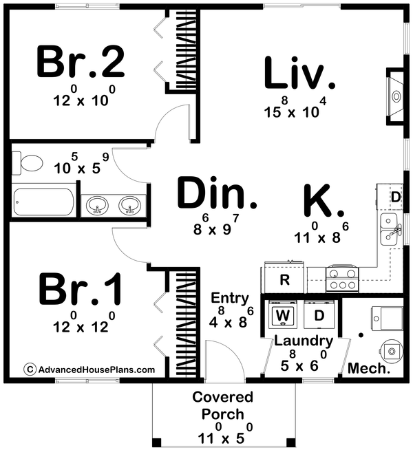 Dream House Plan - Traditional Floor Plan - Main Floor Plan #455-468