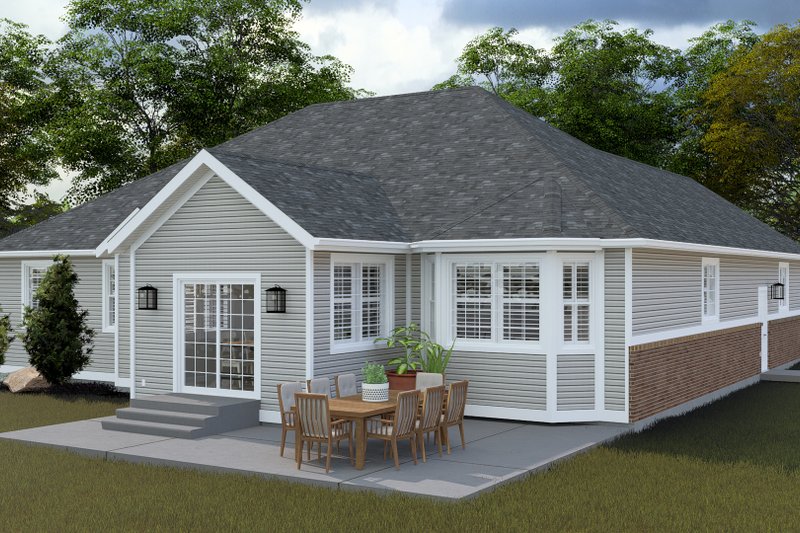 Home Plan - Exterior - Rear Elevation 2 for Traditional House Plan #1060-219 - 3 bed, 2 bath
