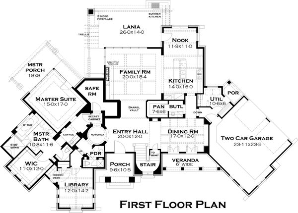 House Plan Design - European Floor Plan - Main Floor Plan #120-182