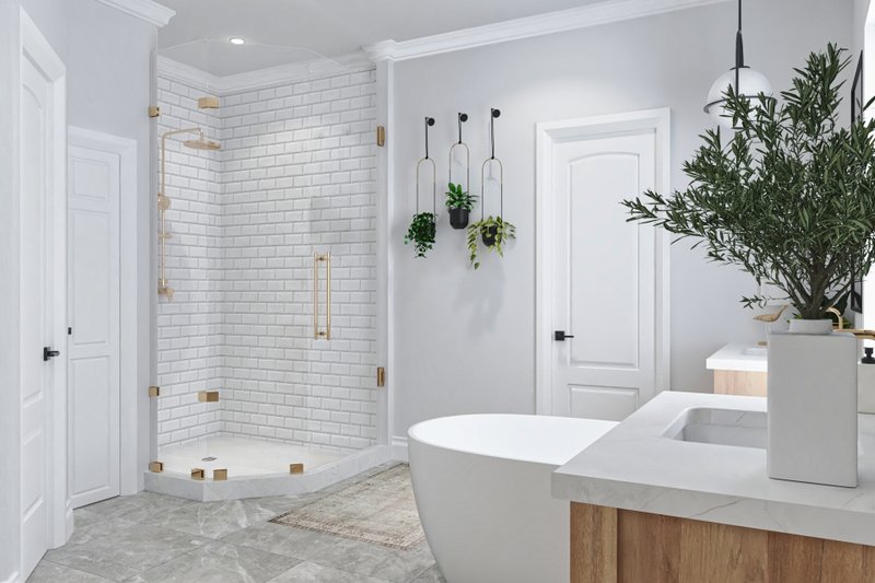 Architectural House Design - Interior - Master Bathroom 1 for Farmhouse House Plan #119-459 - 4 bed, 4.5 bath