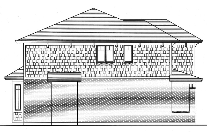 Architectural House Design - Left Side Elevation