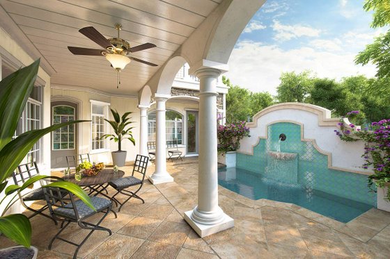 Exterior - Outdoor Living for Mediterranean House Plan #938-25 - 4 bed, 3.5 bath