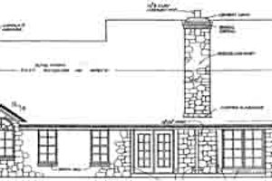 Exterior - Rear Elevation for Country House Plan #310-232 - 3 bed, 2.5 bath