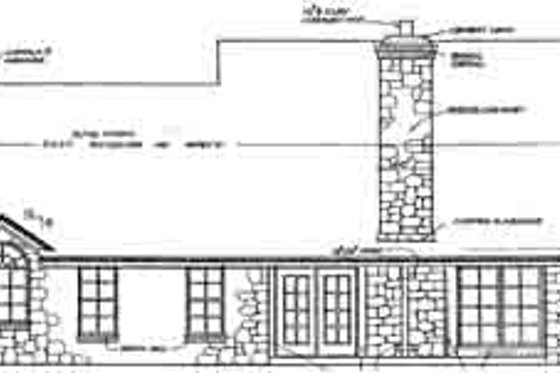 Exterior - Rear Elevation for Country House Plan #310-232 - 3 bed, 2.5 bath