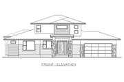 Prairie Style House Plan - 3 Beds 2.5 Baths 2206 Sq/Ft Plan #1100-90 Exterior 