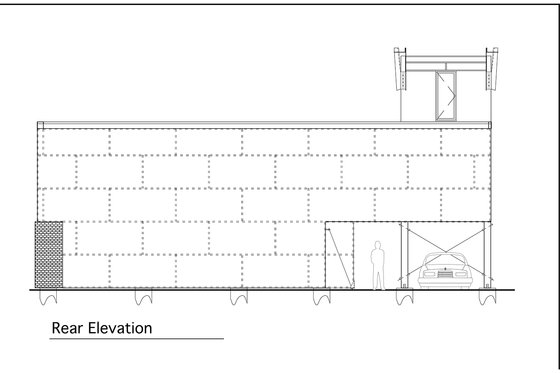 Exterior - Rear Elevation 1 for Modern House Plan #905-2 - 1 bed, 1 bath