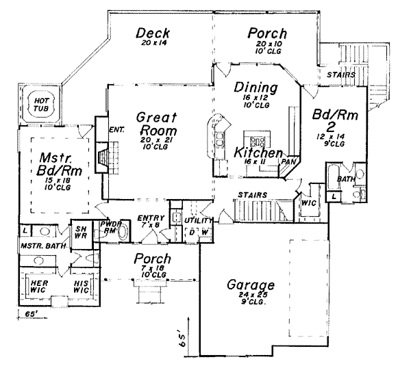 Home Plan - Traditional Floor Plan - Main Floor Plan #52-148