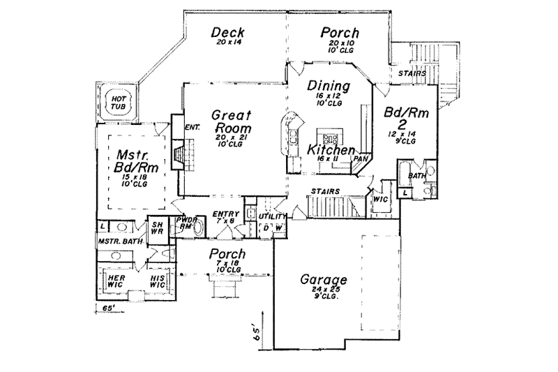 Dream House Plan - Floor Plan - Main Floor for Traditional House Plan #52-148 - 3 bed, 3.5 bath