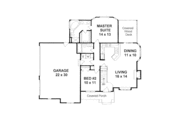 Craftsman Style House Plan - 2 Beds 2 Baths 1111 Sq/Ft Plan #58-204 