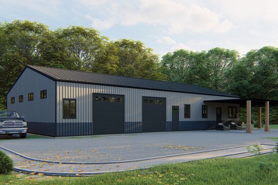 Exterior - Other Elevation 1 for Barndominium House Plan #1107-37 - 2 bed, 2.5 bath