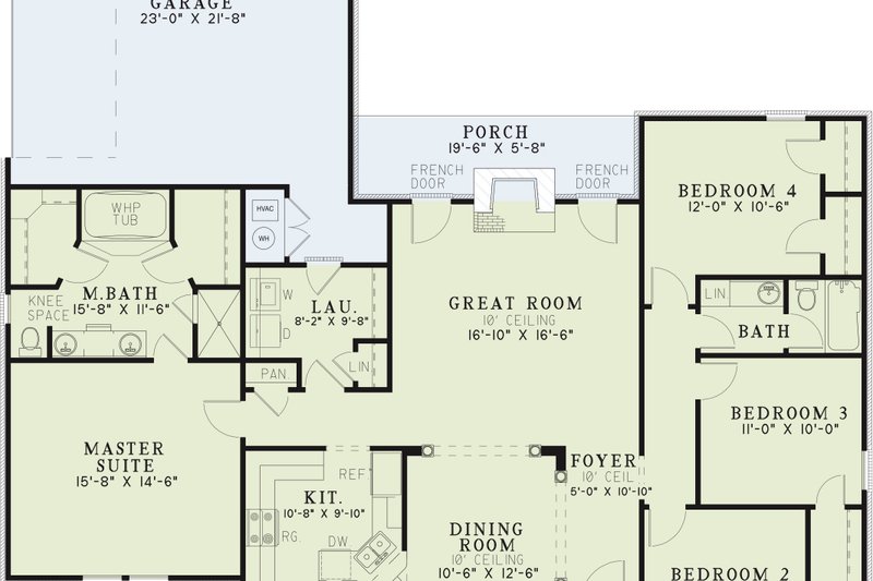 Dream House Plan - Exterior - Front Elevation 4 for European House Plan #17-1033 - 4 bed, 2 bath
