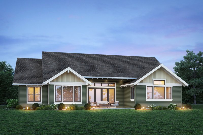 Dream House Plan - Exterior - Rear Elevation for Craftsman House Plan #48-1188 - 3 bed, 2.5 bath