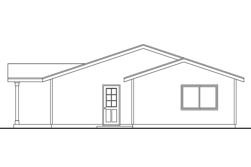 Home Plan - Exterior - Rear Elevation for Ranch House Plan #124-591 - 3 bed, 2 bath
