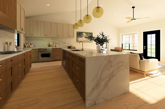 Interior - Kitchen 2 for Farmhouse House Plan #126-297 - 2 bed, 2 bath