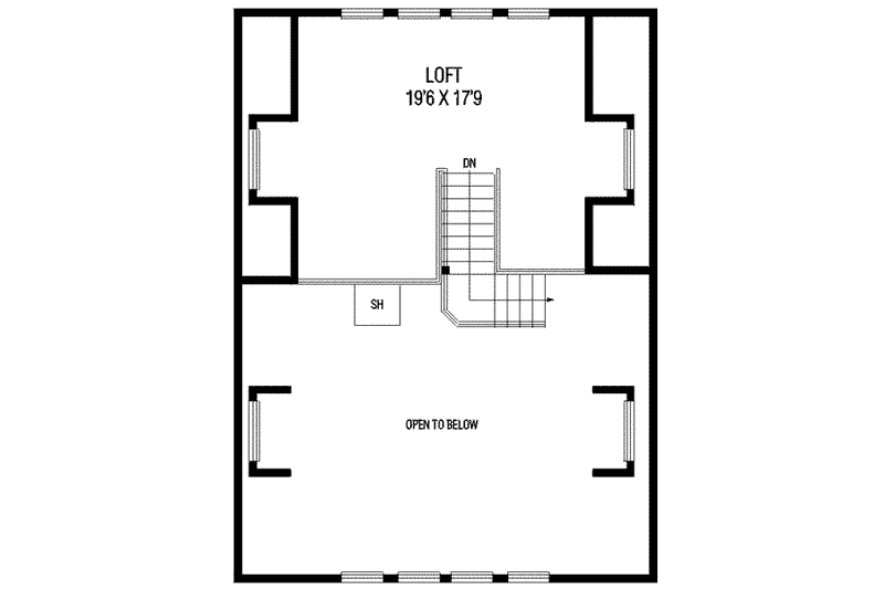 Home Plan - Floor Plan - Other Floor for Country House Plan #60-617 - 2 bed, 1 bath