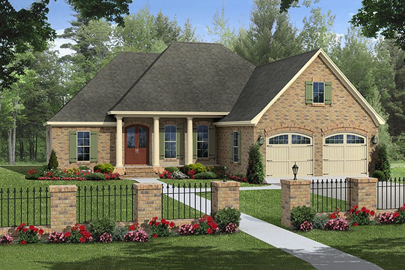 Home Plan - Traditional style home, European design, elevation