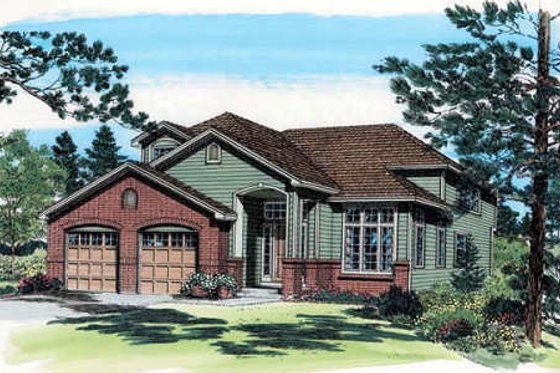 Exterior - Front Elevation for Traditional House Plan #312-463 - 4 bed, 3 bath