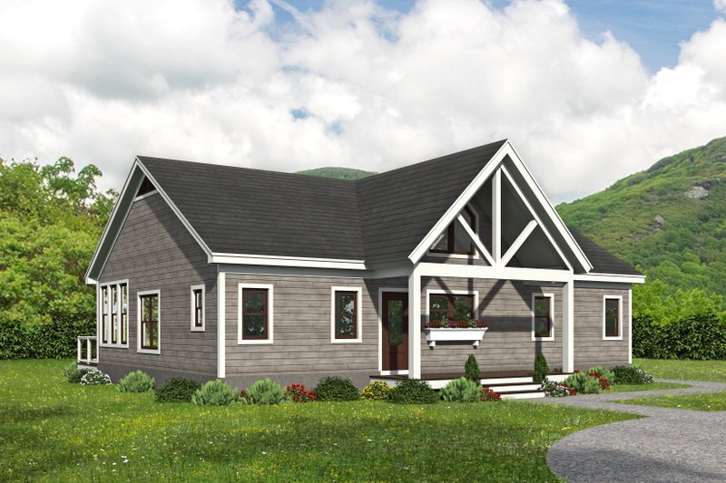 Country Style House Plan - 2 Beds 2 Baths 1541 Sq/Ft Plan #932-396