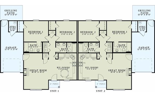 Architectural House Design - Traditional Floor Plan - Main Floor Plan #17-2432