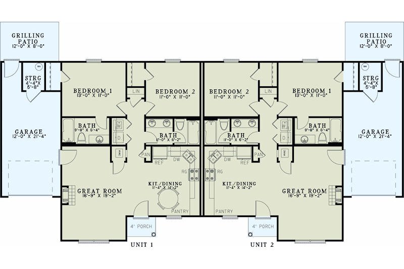 Traditional Style House Plan 2 Beds 1 Baths 2024 Sq Ft Plan 17 2432   W800x533 