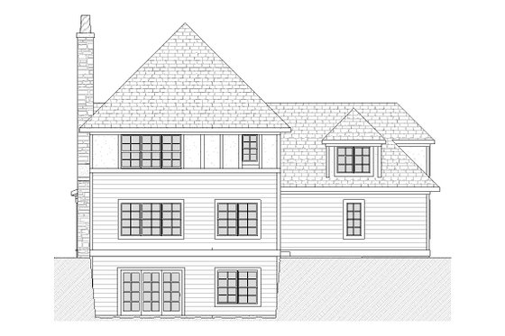 Exterior - Rear Elevation for Country House Plan #901-83 - 3 bed, 2.5 bath