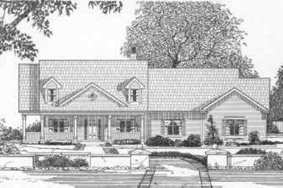 Exterior - Front Elevation for Traditional House Plan #6-192 - 3 bed, 3 bath