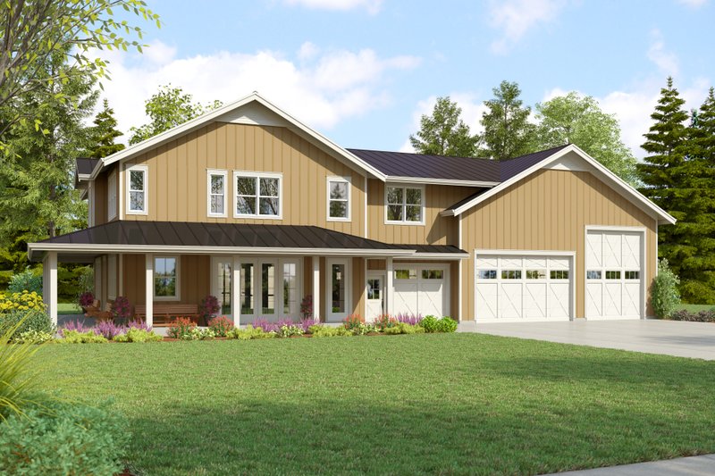 Home Plan - Exterior - Front Elevation 4 for Country House Plan #48-1113 - 3 bed, 3.5 bath