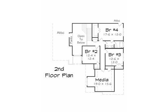 Floor Plan - Upper Floor House Plan #329-368 - 4 bed, 2.5 bath