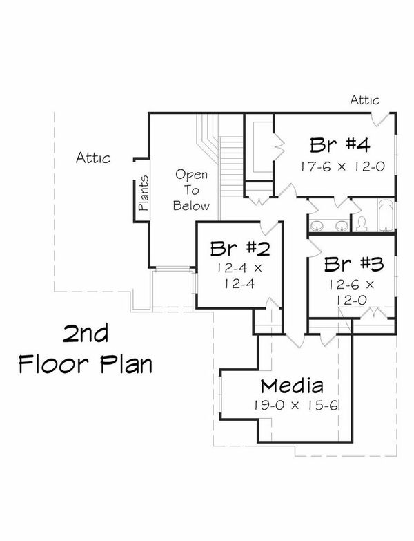 Floor Plan - Upper Floor Plan #329-368
