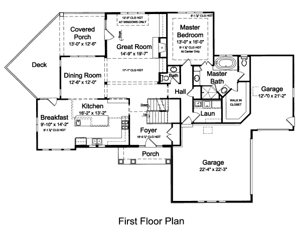 Dream House Plan - Bungalow Floor Plan - Main Floor Plan #46-456
