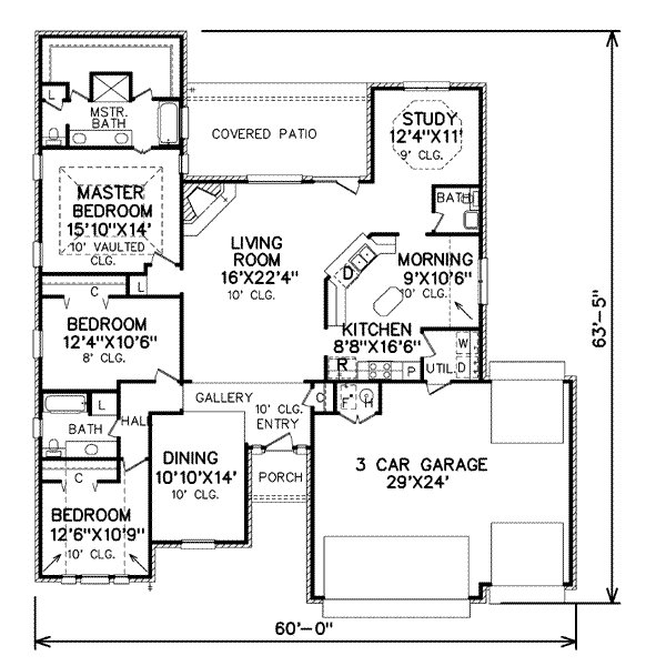 Traditional Floor Plan - Main Floor Plan #65-327