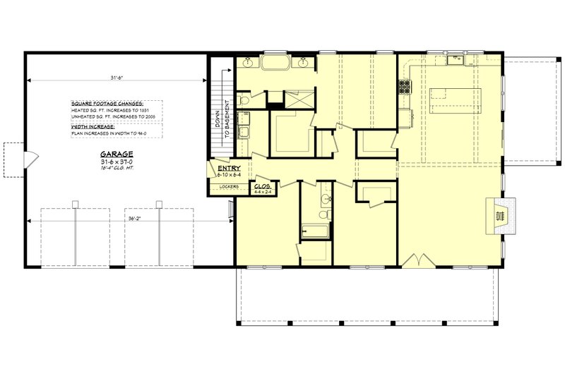 Dream House Plan - Floor Plan - Other Floor for Barndominium House Plan #430-386 - 3 bed, 2 bath