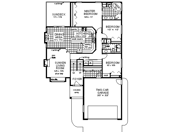 Architectural House Design - Traditional Floor Plan - Main Floor Plan #18-306