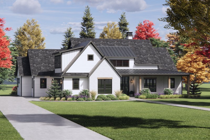 Architectural House Design - Exterior - Front Elevation 7 for Farmhouse House Plan #1096-147 - 4 bed, 3.5 bath